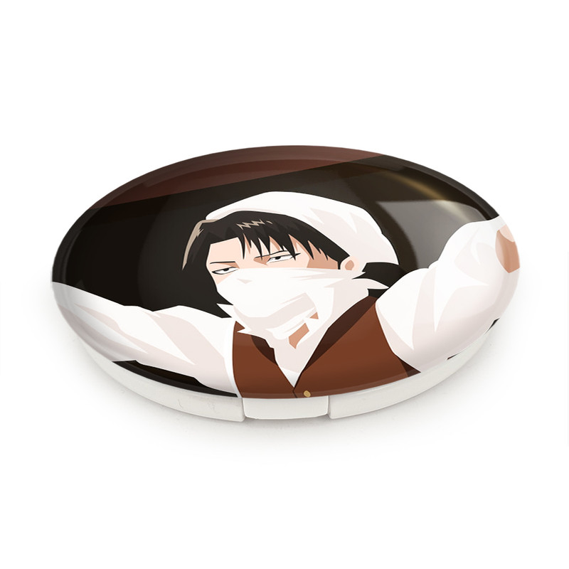 آینه جیبی خندالو طرح لیوای آکرمن انیمه اتک آن تایتان Attack on Titan مدل تاشو کد 10980
