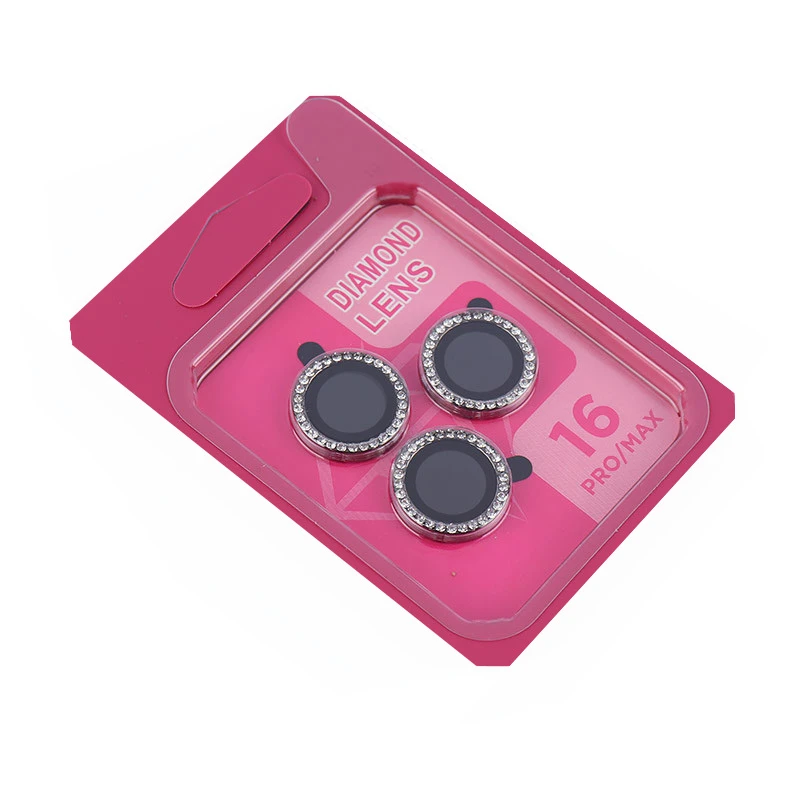 محافظ لنز دوربین مدل نگین دار مناسب برای گوشی موبایل اپل iphone 16 promax