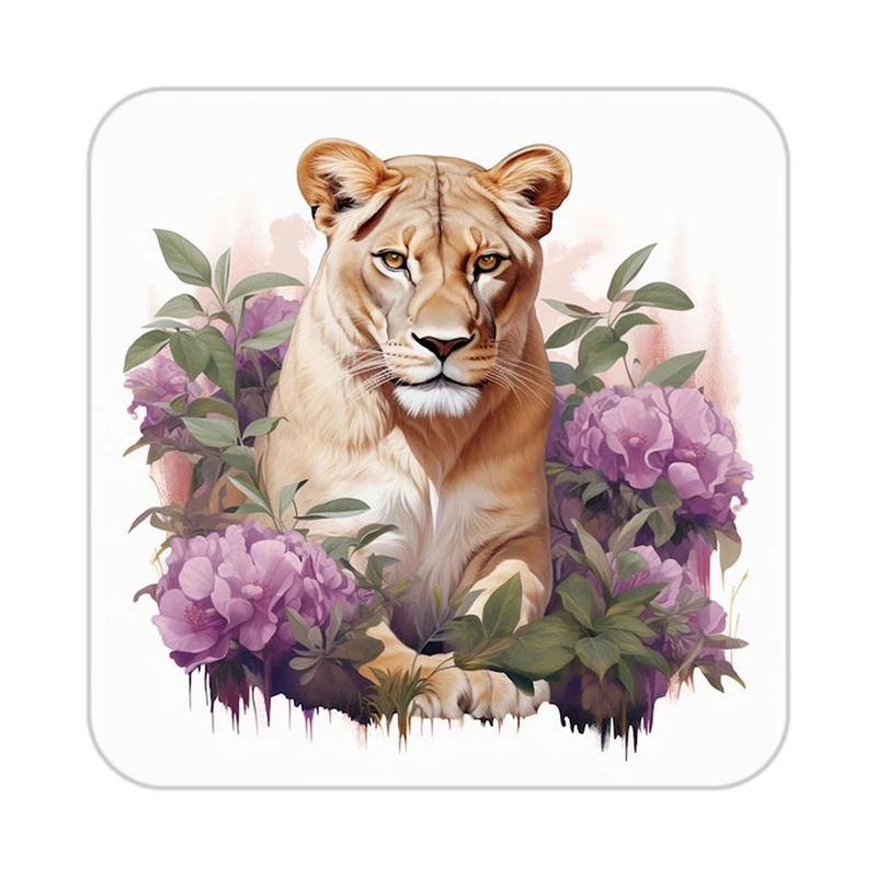 زیر لیوانی کاکتی طرح شیر مدل mp24250