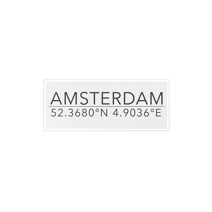 استیکر لپ تاپ ماسا دیزاین طرح موقعیت جغرافیایی Amsterdam مدل STK1412