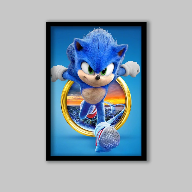 تابلو کودک و نوزاد مدل انیمیشن سونیک Sonic کد LA-G10668-2