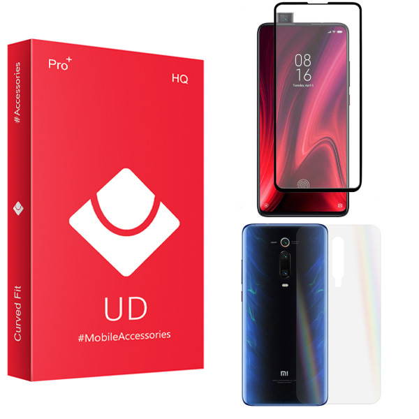 محافظ صفحه نمایش یو دی مدل HQ مناسب برای گوشی موبایل شیائومی Mi 9t به همراه محافظ پشت گوشی