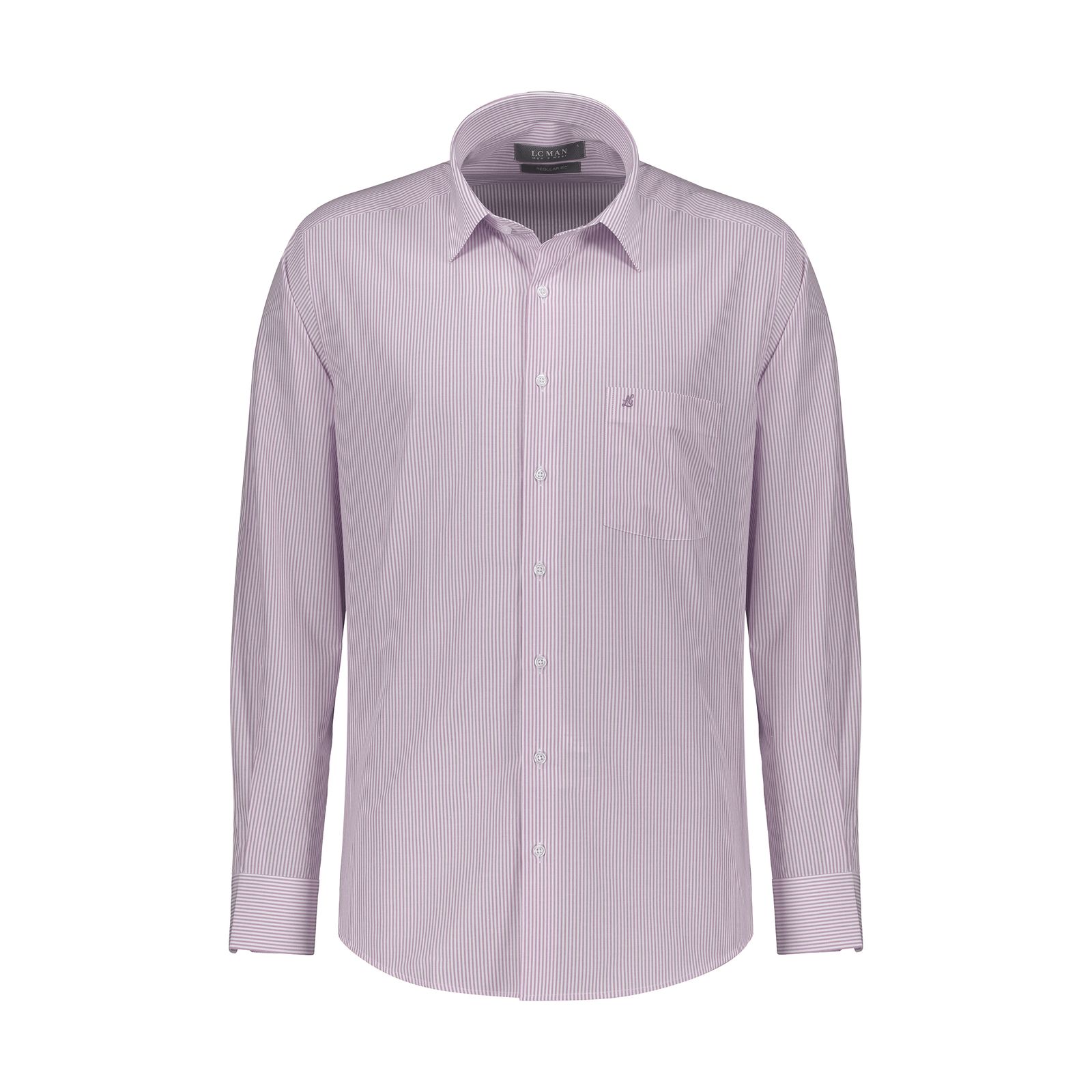 پیراهن آستین بلند مردانه ال سی من مدل 02181290-purple 082 -  - 1