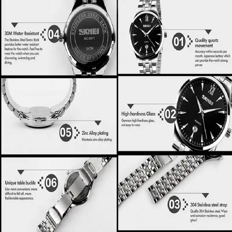 ست ساعت مچی عقربه ای اسکمی مدل 9071