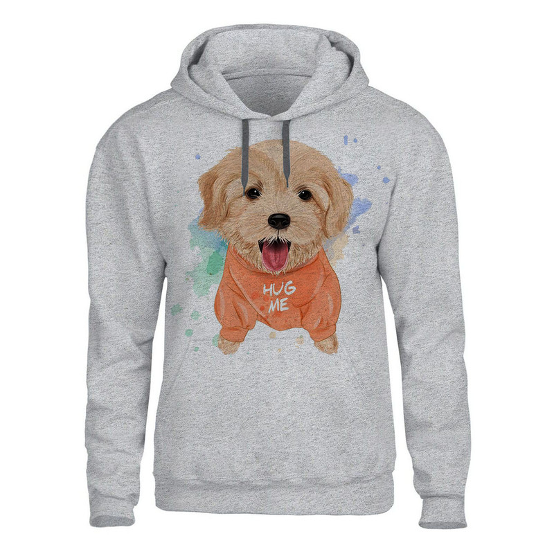 هودی مردانه مدل DOG کد 141 رنگ طوسی