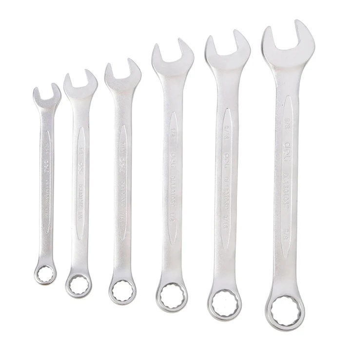 آچار یکسر تخت یکسر رینگی دلی مدل DL130106T مجموعه 6 عددی