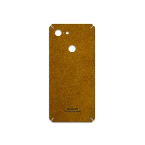 MAHOOT Brown-Chamois-Leather Cover Sticker for Google Pixel 3