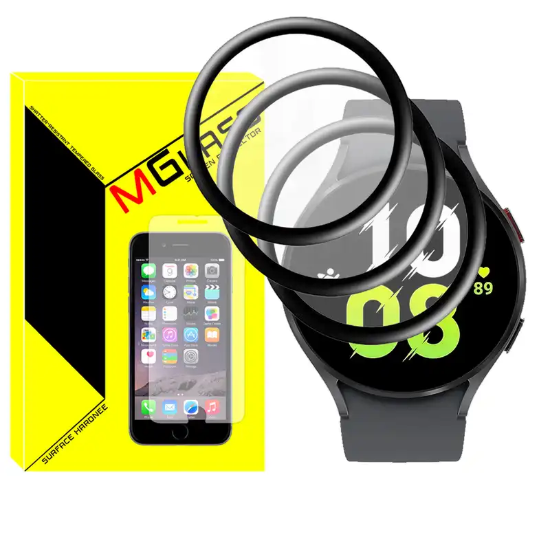 محافظ صفحه نمایش نانو ام‌گلس مدل Pmma-MG مناسب برای ساعت هوشمند سامسونگ Galaxy Watch 5 44mm بسته سه عددی