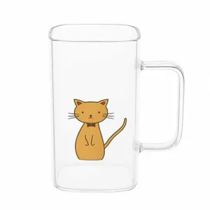 لیوان مدل مکعبی طرح گربه ملوس