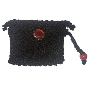 کیف بافتنی مدل مکرومه کد 097