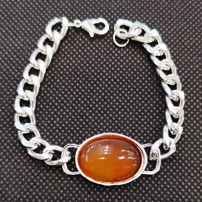 دستبند مردانه مدل سنگ عقیق کد 22