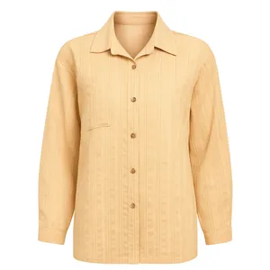 شومیز آستین بلند یقه ایستاده زنانه مدل نخی