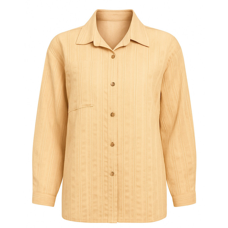 شومیز آستین بلند یقه ایستاده زنانه مدل نخی