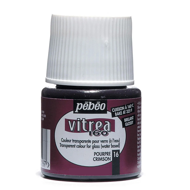 رنگ شیشه پ ب او مدل Vitrea 160 Crimson 16 حجم 45 میلی لیتر