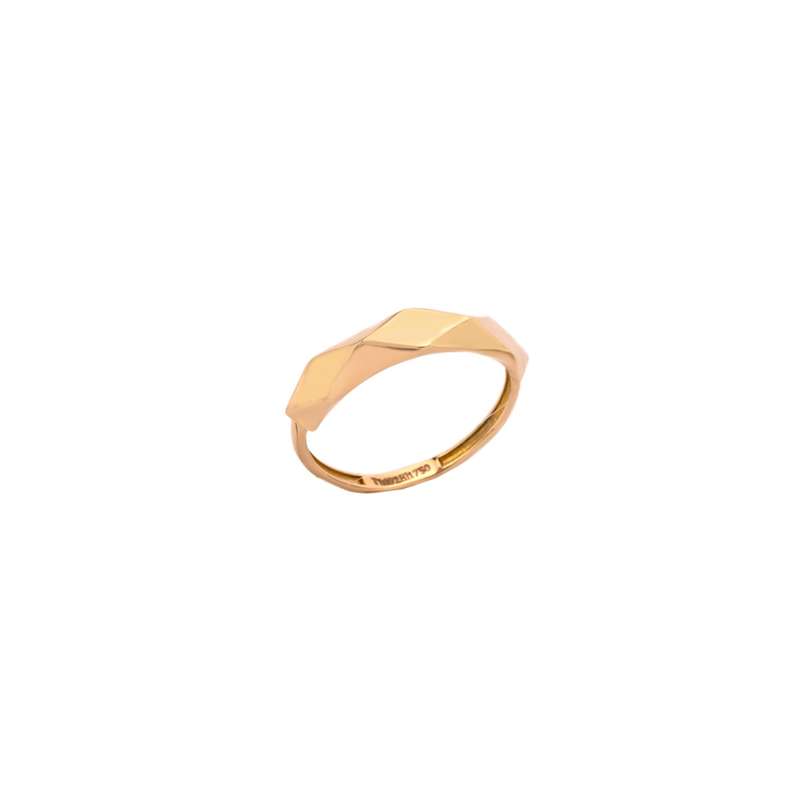 انگشتر طلا 18 عیار زنانه الی گالری مدل کندو نیمه سایز 53