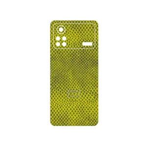 MAHOOT Yellow Snake Skin Cover Sticker for Xiaomi Poco X4 Pro 5G