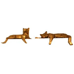 مجسمه طرح  گربه گرافیکی مدل ma008 مجموعه 2 عددی