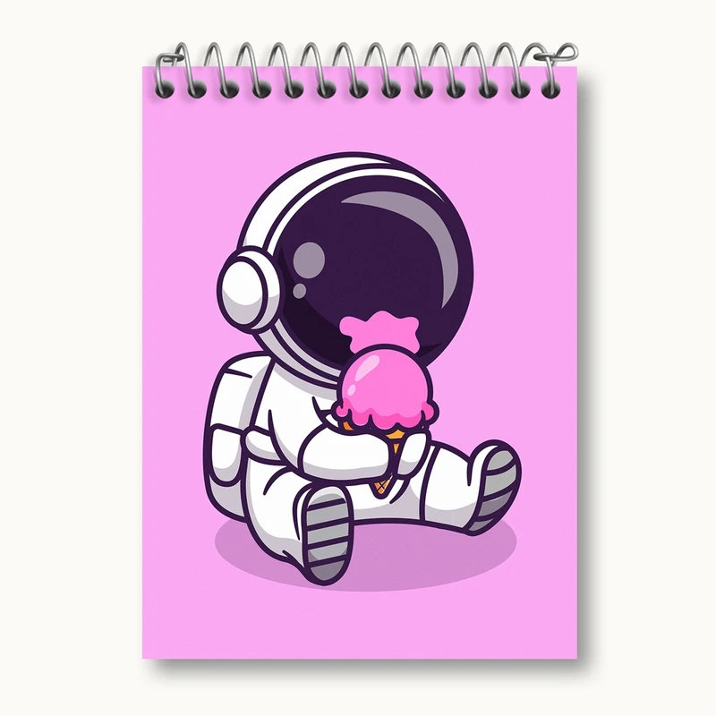 دفتر یادداشت 50 برگ خندالو مدل فضانورد کد 25123