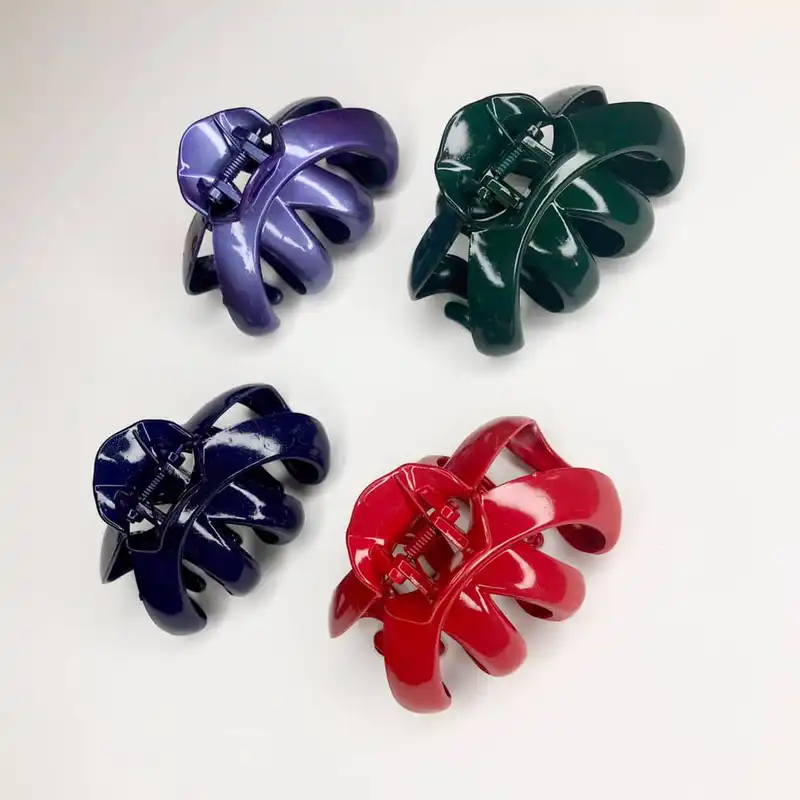 کلیپس مو زنانه مدل گوجه ایی مجموعه 4 عددی