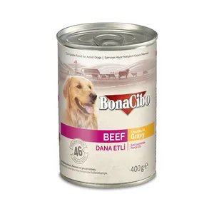  BonaCibo Beef Canned Dog Food 400 gr