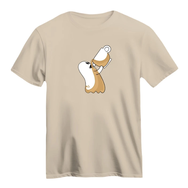 تی شرت آستین کوتاه زنانه مدل روح قهوه خور