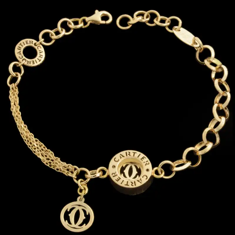 دستبند طلا 18 عیار زنانه طلای مستجابی کد 67099