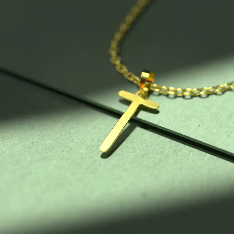 گردنبند طلا 18 عیار زنانه مدوپد مدل حرف T کد H3-1-1592