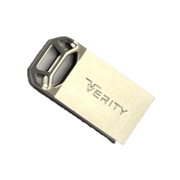 فلش مموری وریتی مدل V-819 ظرفیت 16 گیگابایت بند انگشتی با بدنه فلزی، رابط USB 2.0 و سرعت انتقال 30 مگابایت بر ثانیه، سازگار با کامپیوتر، لپ‌تاپ، موبایل، تبلت و تلویزیون