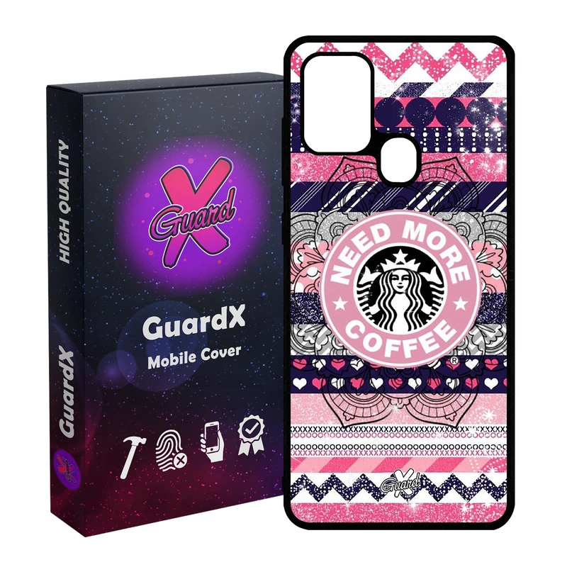 کاور گارد ایکس طرح Starbucks مدل Glass10070 مناسب برای گوشی موبایل سامسونگ Galaxy A21s