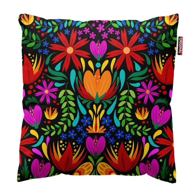 کوسن پاد آفرین مدل سنتی طرح گل کد PK301776 سایز 30*30 سانتی متر