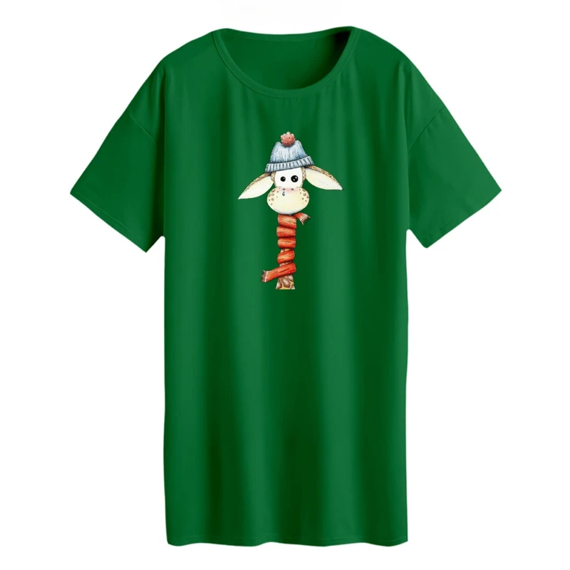 تی شرت لانگ زنانه مدل زرافه و شال گردن