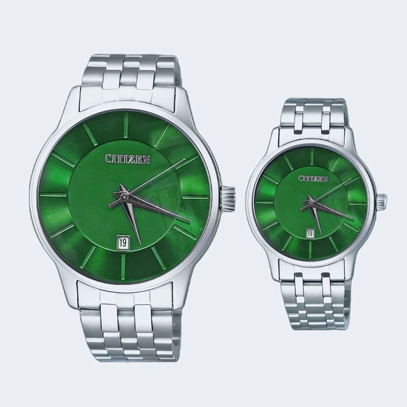 ست ساعت مچی عقربه‌ای مدل کوارتز کلاسیک خطی کد 01