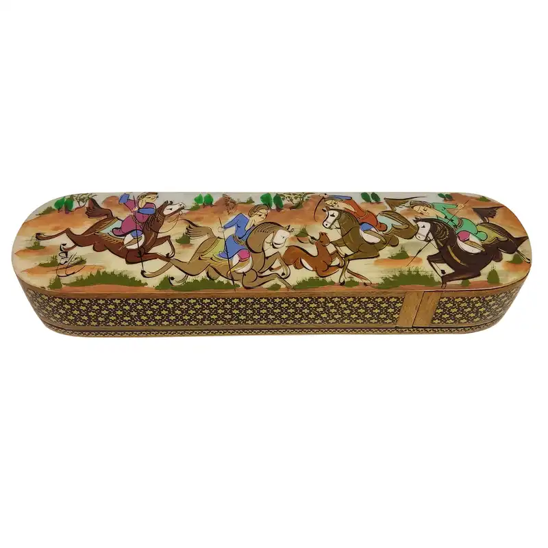 قلمدان خاتم کاری طرح رزم کد 022