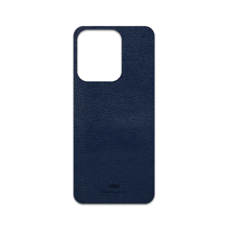 برچسب پوششی ماهوت مدل Deep-Blue-Leather مناسب برای گوشی موبایل شیائومی Redmi 15C 4G