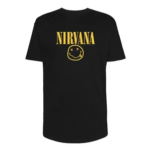 تی شرت لانگ زنانه مدل NIRVANA کد P018 رنگ مشکی