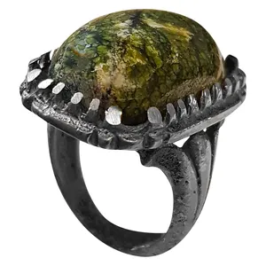 انگشتر نقره مردانه مدل جید عباس آباد کد JA1915