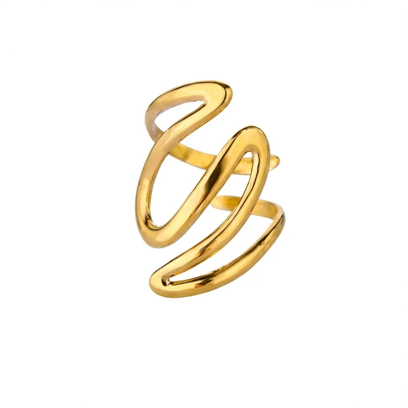 انگشتر زنانه مدل موج مینیمال 1207