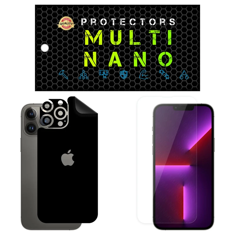 محافظ صفحه نمایش مولتی نانو مدل X-SFM مناسب برای گوشی موبایل اپل iPhone 13 Pro Max به همراه برچسب پوششی