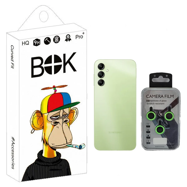 محافظ لنز دوربین بوک مدل Black Light Pro مناسب برای گوشی موبایل سامسونگ Galaxy A14 / A24 / A34 / IP 11 / 11 Pro / Pro Max / 12 / 12 Mini / 12 Pro