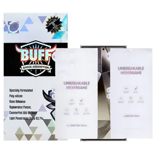 Buff Hydrogel-Matte-G model screen protector suitable for Samsung Galaxy S24 Ultra mobile phone along with phone back protector