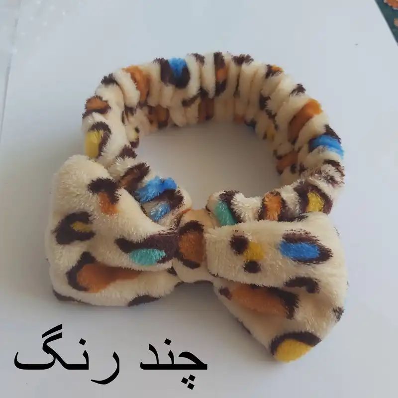 هدبند زنانه مدل حوله ای پلنگی