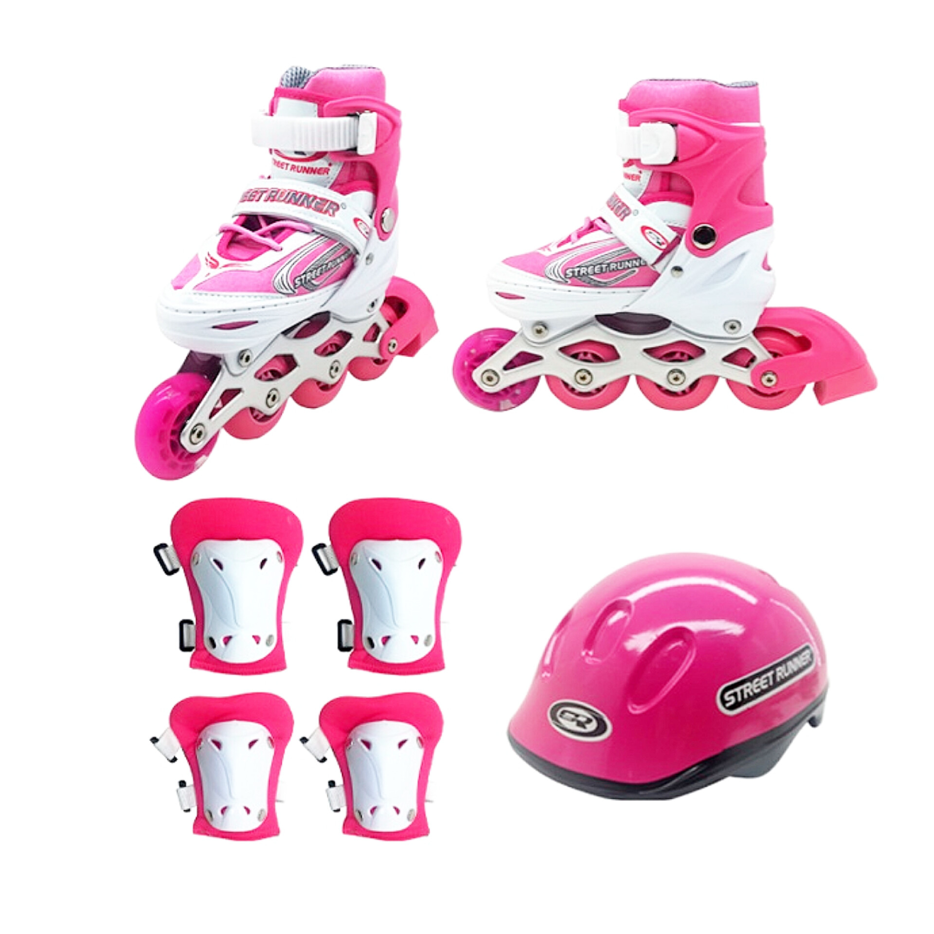 اسکیت کفشی استریت رانر مدل Tsma به همراه کلاه و لوازم ایمنی اسکیت