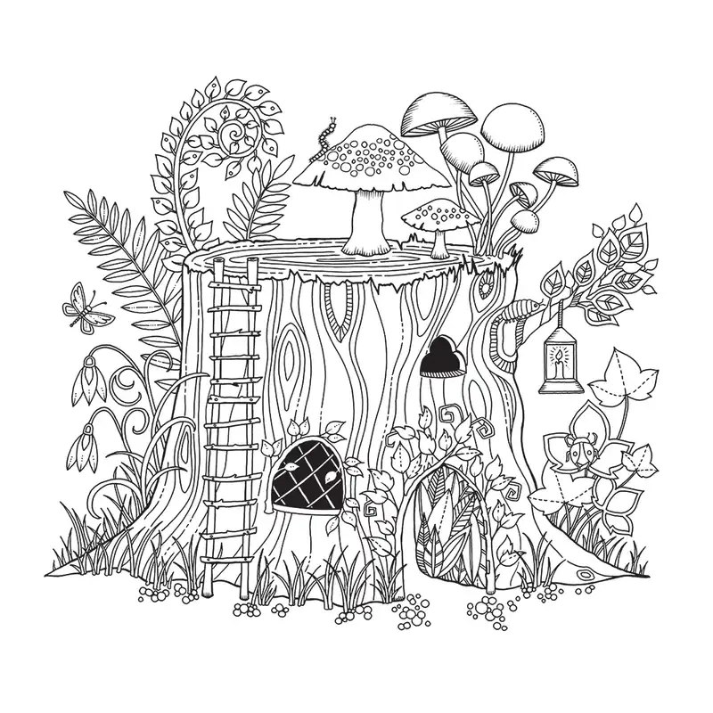 دفتر رنگ آمیزی مدل Enchanted Forest