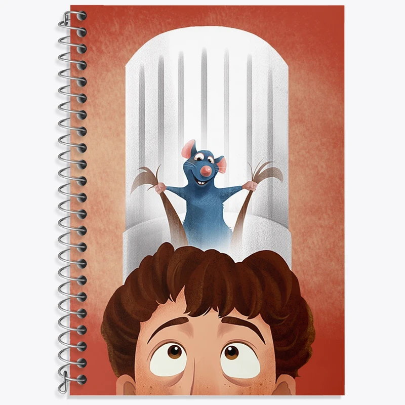 دفتر زبان 50 برگ خندالو مدل دو خط طرح راتاتویی (Ratatouille) کد N2881