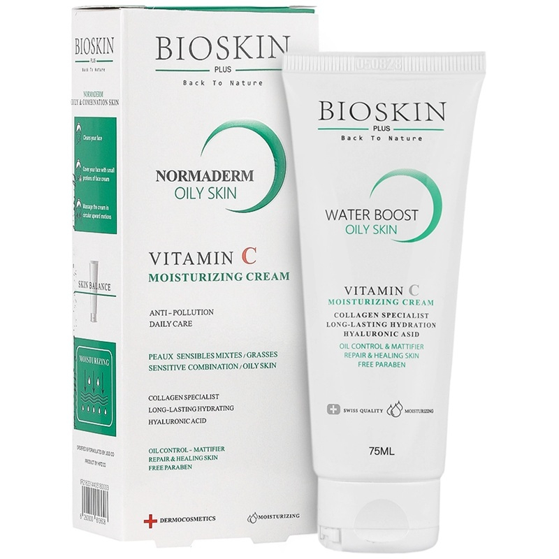 کرم آبرسان دست و صورت بایو اسکین پلاس مدل normadream مناسب برای پوست چرب حجم 75 میلی لیتر