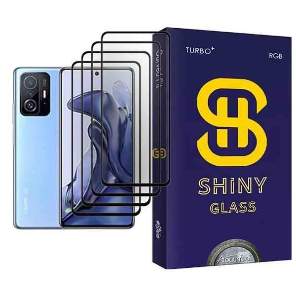 محافظ صفحه نمایش آتوچبو مدل Shiny Glass MIX004 مناسب برای گوشی موبایل شیائومی 11T بسته چهار عددی