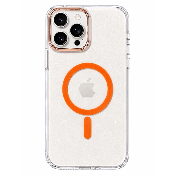 کاور مدل شفاف اکلیلی طرح مگ سیف مناسب برای گوشی موبایل اپل Iphone 14 Promax
