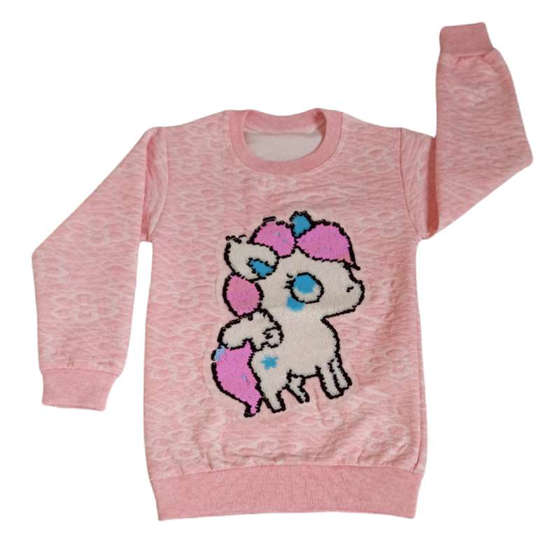 سویشرت دخترانه مدل یونیکورن