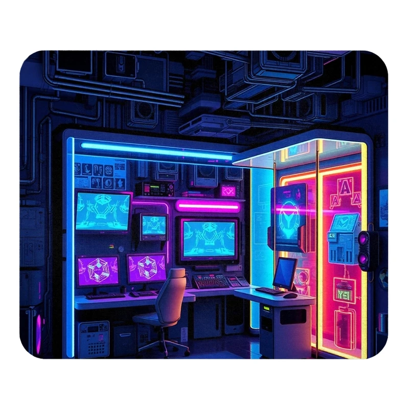 ماوس پد مدل اتاق آینده سایبرپانک سایز 19x24 سانتی متر