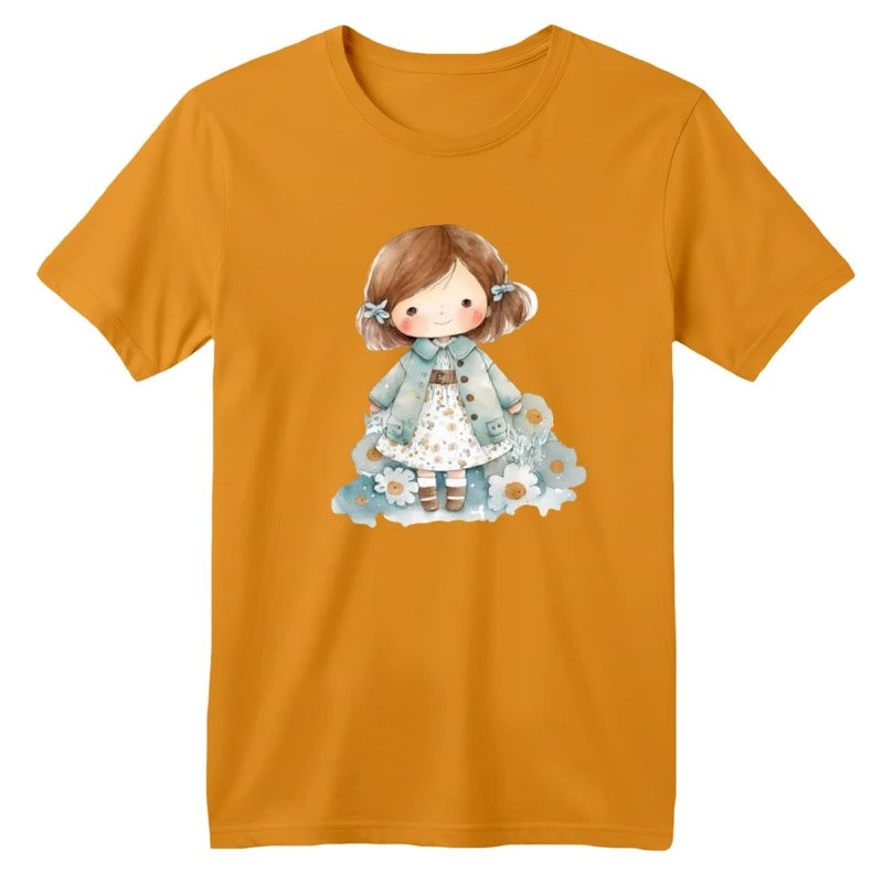 تی شرت آستین کوتاه بچگانه مدل دخترک کد 27